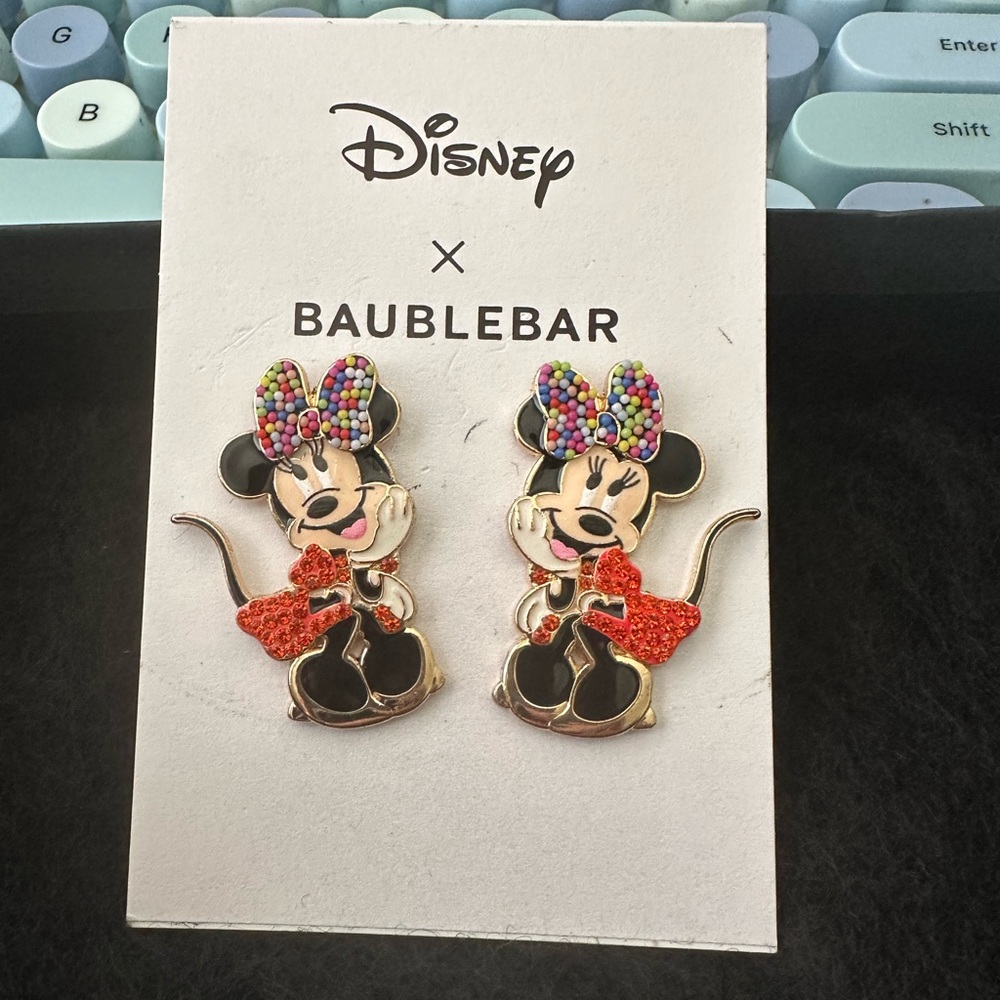 New Baublebar Minnie Mouse earrings